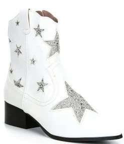 Betsey Johnson Edison Rhinestone Star Western Boots