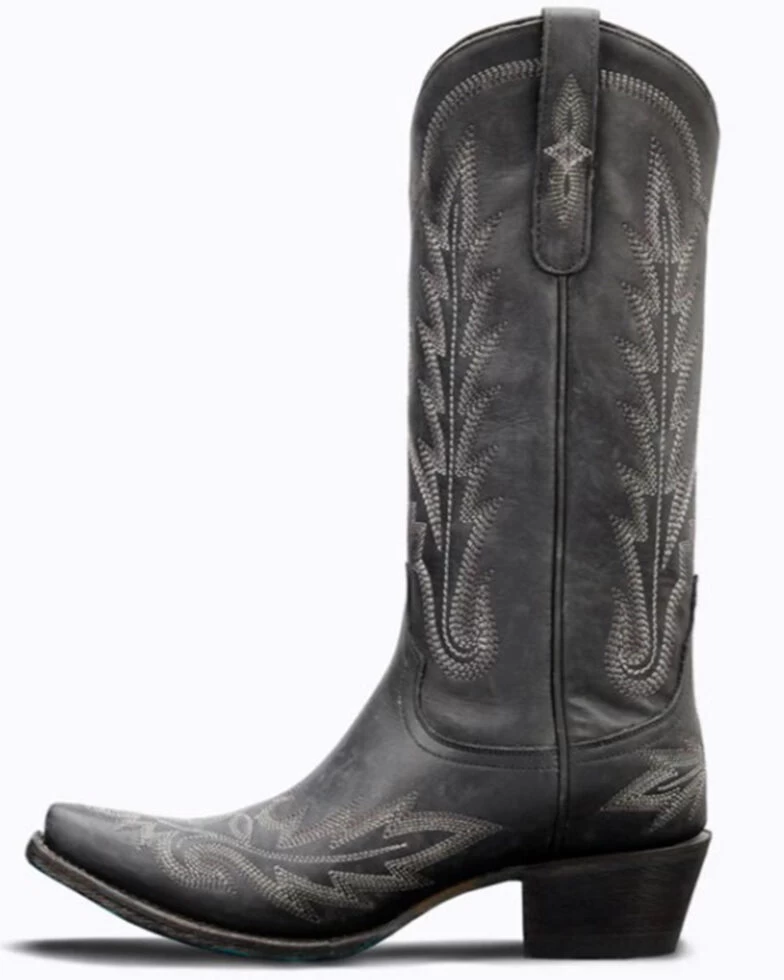 Lane Lexington Boot-Distressed Jet Black 2 Lane Lexington Boot-Distressed Jet Black