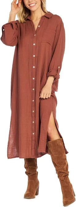 Clemmy Maxi Dress-Rust