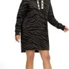 UGG Aderyn Hoodie Dress-Zebra Black
