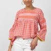 Checked And Tucked Top -Fashion Store 641336 1 1