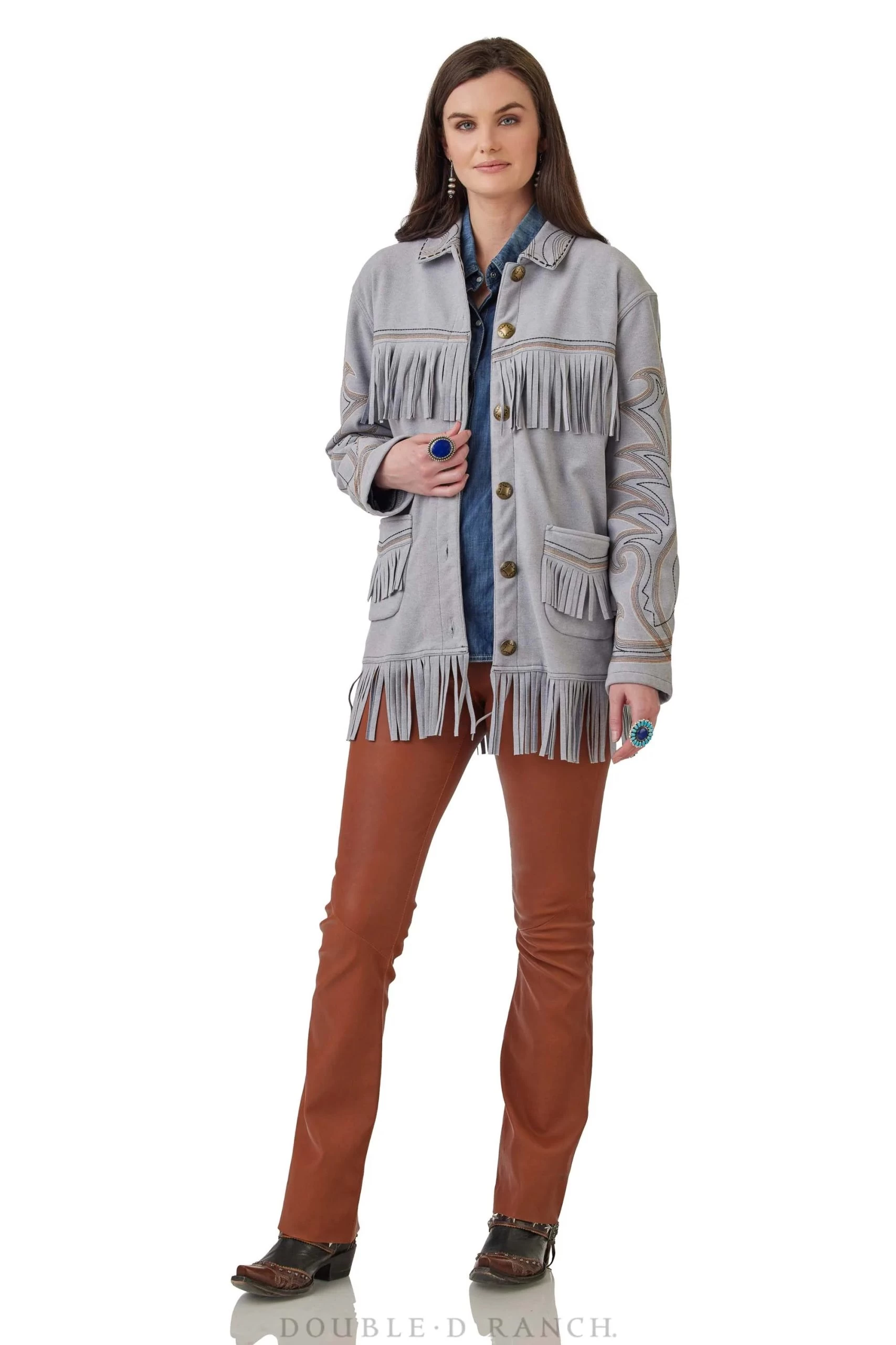Double D Ranchwear In Stitches Jacket-Denim 3 Double D Ranchwear In Stitches Jacket-Denim