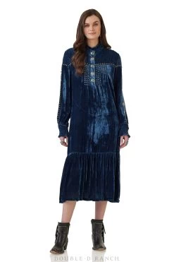 Double D Ranchwear Flat Willow Dress-Blue Indigo