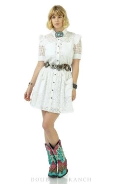 Abby Eyelet Dress-Cloud