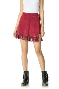 Double D Ranch Signs Skirt - Red Blaze