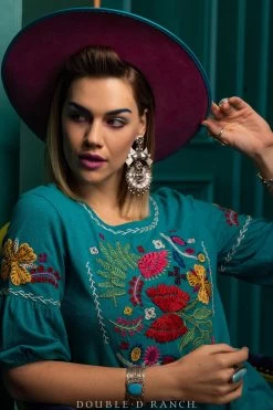 Double D Ranchwear Nina Top-Jade