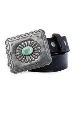 Double D Cactus Flat Belt-Black
