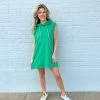 Queen Of Sparkles Green Fringe Hoodie Dress