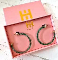 Hoo Hoops Green Glitter