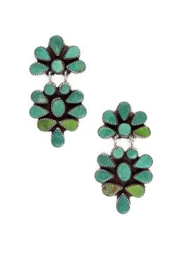 Double D/Oscar Metz Triange Turquoise Earrings