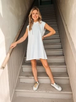 Queen Of Sparkles White Fringe Hoodie Dress -Fashion Store IMG 4922