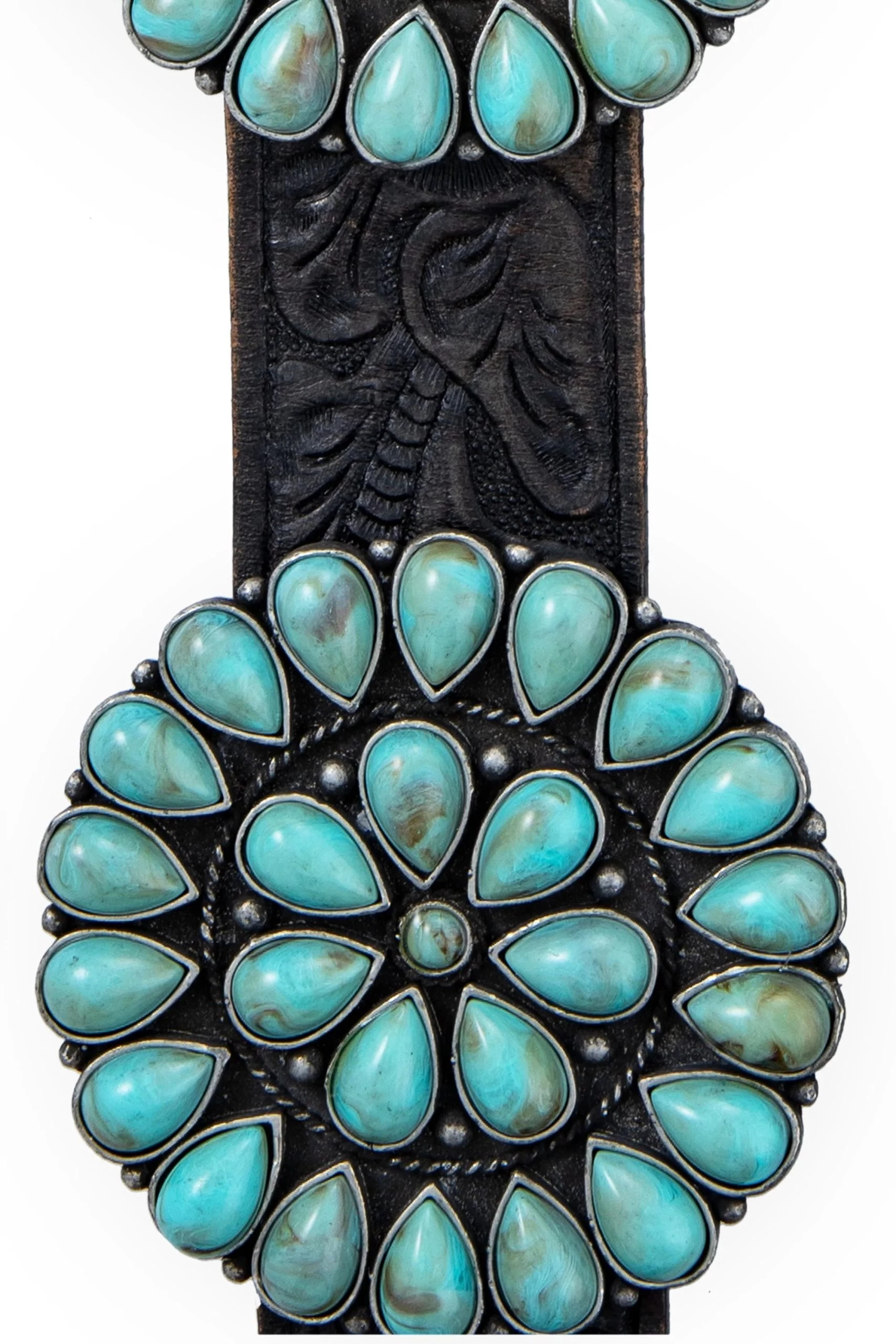 Double D Ranch Saqui Concho Belt-Black 3 Double D Ranch Saqui Concho Belt-Black