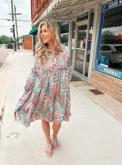 Ava Paisley Tunic Dress -Fashion Store IMG 6986