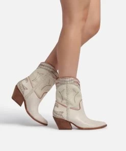 Dolce Vita Loral Ivory Leather Booties
