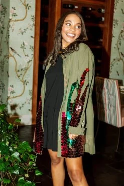 Queen Of Sparkles Paillette Sequin Parka