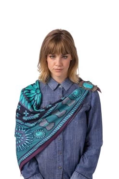 Double D Ranchwear Turquoise World Scarf