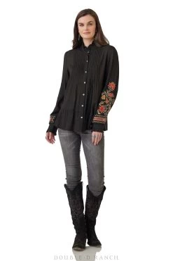 Double D Ranchwear Buckboard Top-Black