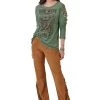 Double D Ranchwear Bob Wire Top-Grarcitas Green
