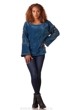 Double D Ranchwear Serenity Creek Top-Lake Breeze