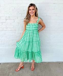 Vivianne Plaid Midi Dress