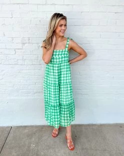 Vivianne Plaid Midi Dress -Fashion Store Tezza 5922