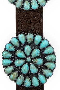 Double D Ranch Saqui Concho Belt-Brown