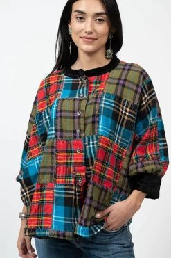 Flannel Patchwork Poncho
