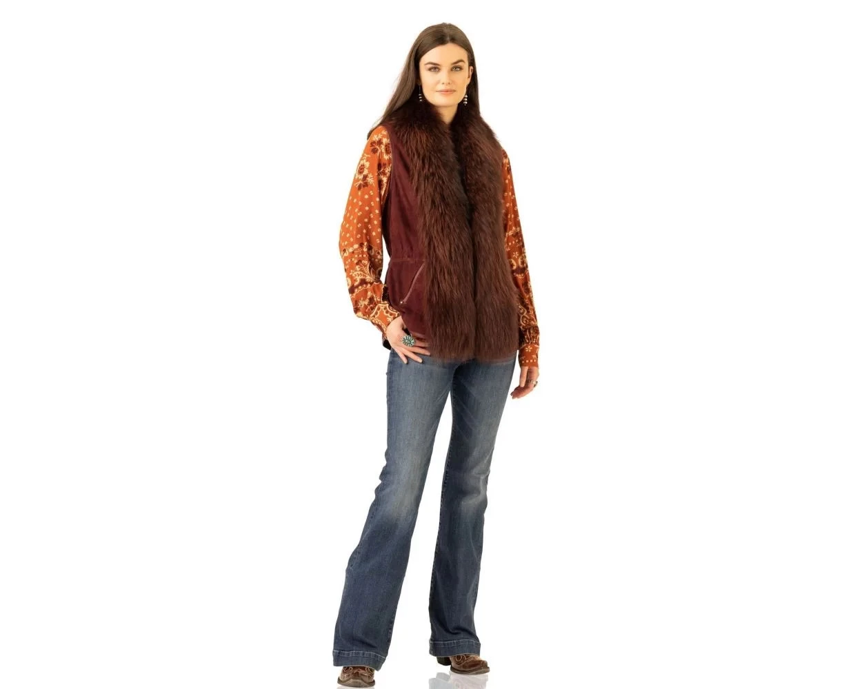 Double D Ranchwear Hondo Vest-Red Cedar 3 Double D Ranchwear Hondo Vest-Red Cedar