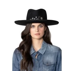 Double D Ranch Trade Silver Hat - Black