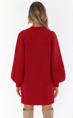 Show Me Your Mumu Dixon Sweater Dress - Red -Fashion Store image 36991753 a707 462c b3fa e59856f8074d