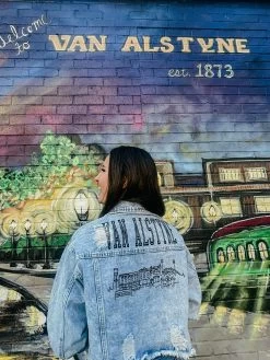 Van Alstyne Custom Skyline Cropped Denim Jacket