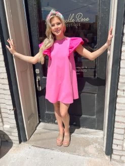 Payton T - Shirt Dress - Hot Pink