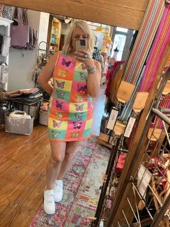 Queen Of Sparkles Colorblock Butterfly Sweater Tank Dress -Fashion Store image c1ecfca1 4074 4c25 87e9 b3fb5623010a