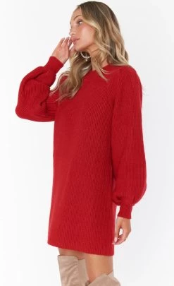 Show Me Your Mumu Dixon Sweater Dress - Red -Fashion Store image ee33b451 a6af 4014 9bb5 c2633ccb0215