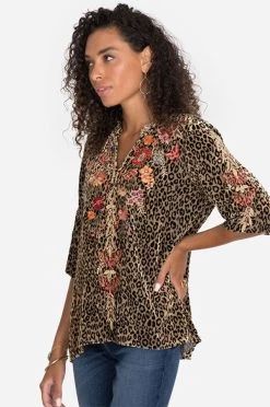 Johnny Was Taline Easy V-Neck Top