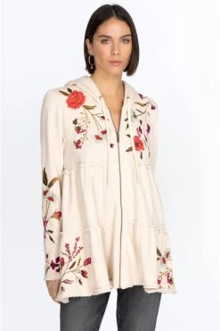 Johnny Was Flore Tiered Hoodie