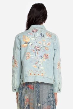 Johnny Was Kayra Denim Jacket -Fashion Store w43421 5 denim blue 4